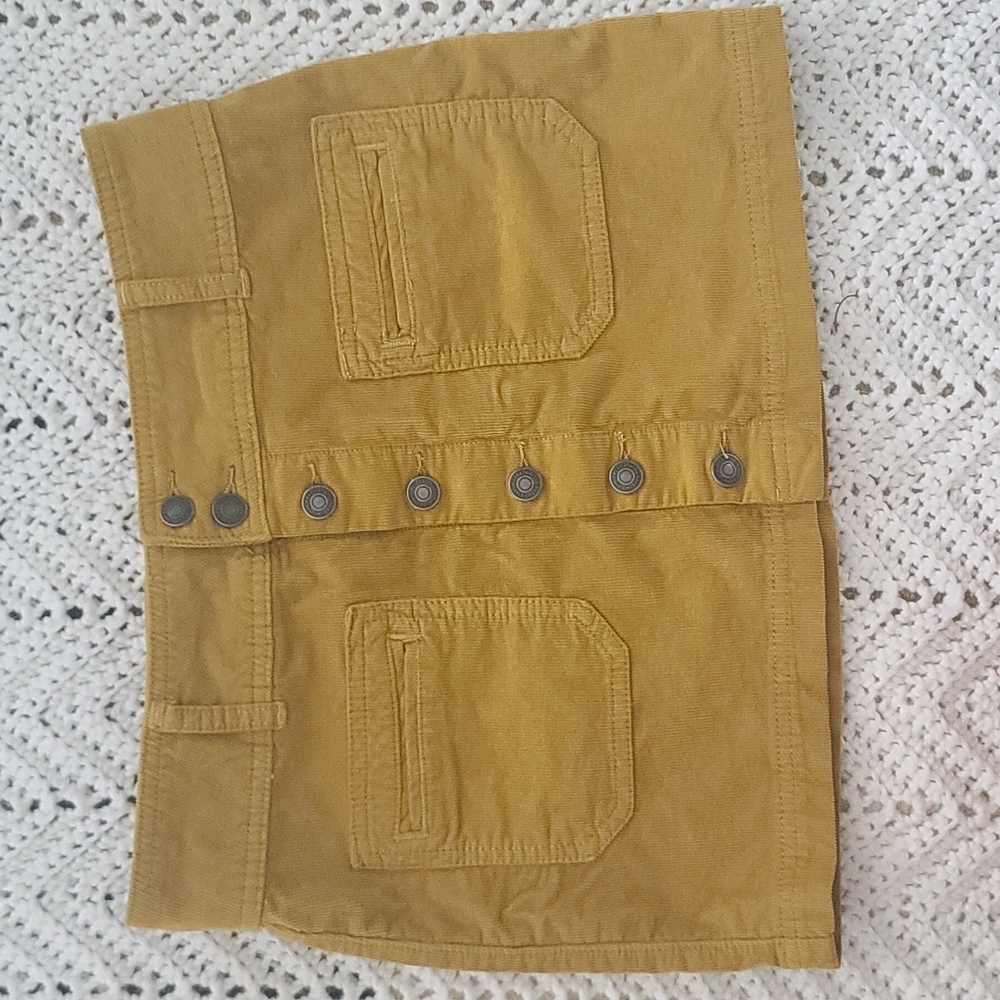 We The Free Mini mustard yellow corduroy Boho Chic Indie-Sleaze 70s Retro Reviva